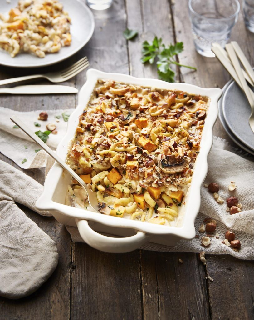 Gratin de spaetzle et courge butternut - Stoeffler